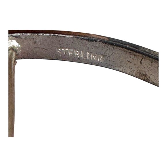 Antique Victorian Sterling Silver Nosegay Flower Corsage Holder Brooch Pin VTG - Picture 6 of 7